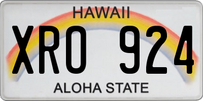 HI license plate XRO924