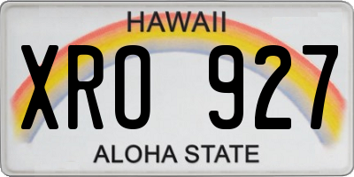 HI license plate XRO927