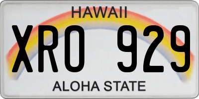 HI license plate XRO929