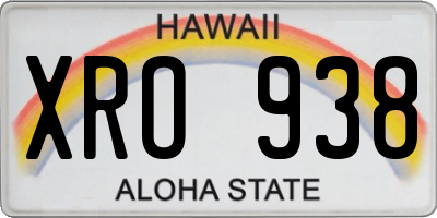 HI license plate XRO938