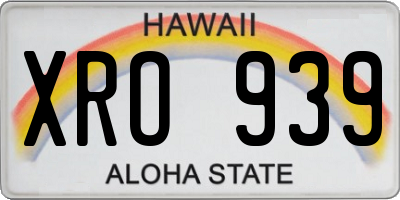 HI license plate XRO939