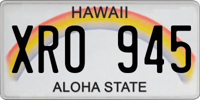 HI license plate XRO945