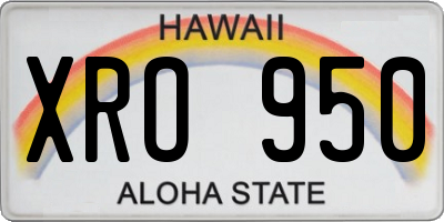 HI license plate XRO950
