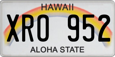 HI license plate XRO952