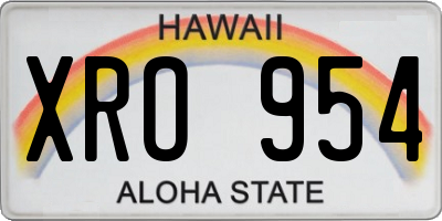 HI license plate XRO954