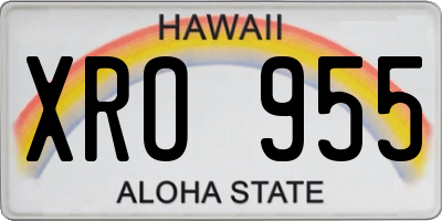 HI license plate XRO955