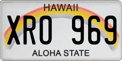 HI license plate XRO969