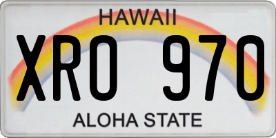 HI license plate XRO970