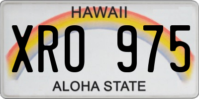 HI license plate XRO975