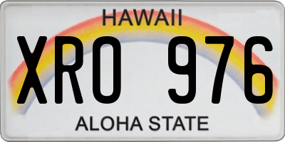 HI license plate XRO976