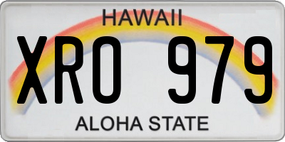 HI license plate XRO979