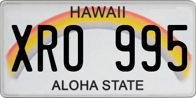 HI license plate XRO995