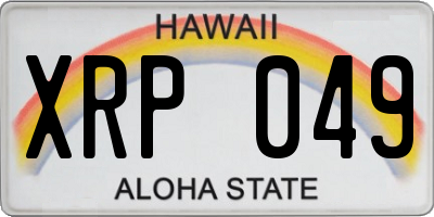 HI license plate XRP049