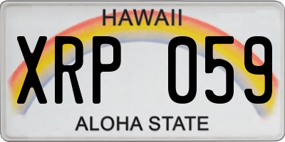 HI license plate XRP059