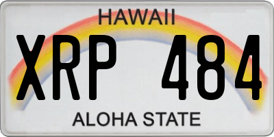 HI license plate XRP484