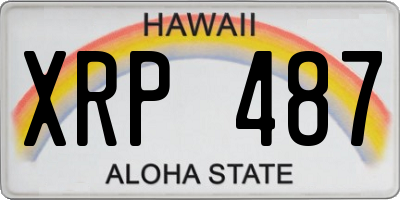 HI license plate XRP487