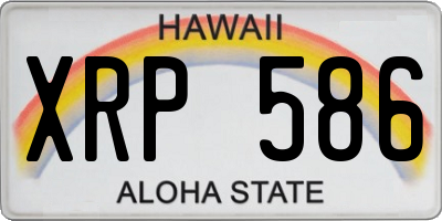 HI license plate XRP586