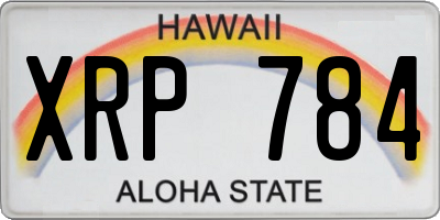 HI license plate XRP784