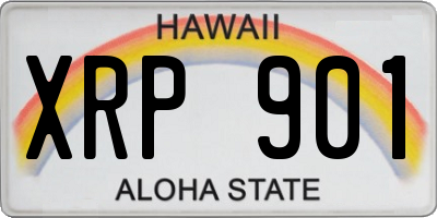 HI license plate XRP901