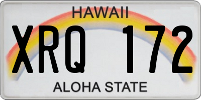 HI license plate XRQ172
