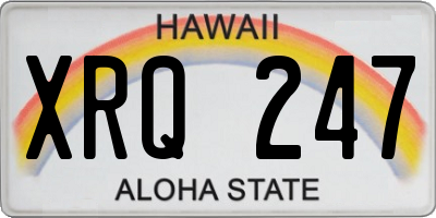 HI license plate XRQ247