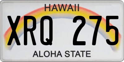 HI license plate XRQ275