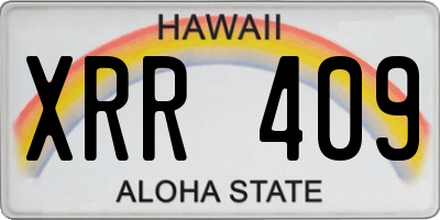 HI license plate XRR409