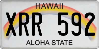 HI license plate XRR592