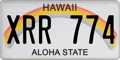 HI license plate XRR774