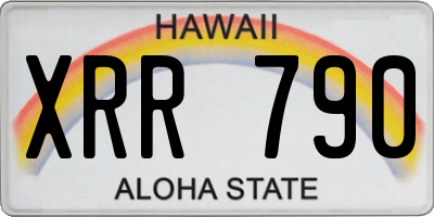 HI license plate XRR790