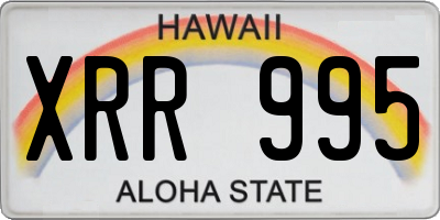 HI license plate XRR995