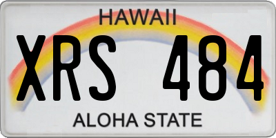HI license plate XRS484
