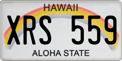 HI license plate XRS559