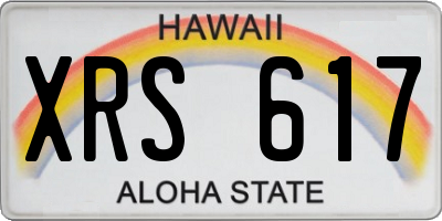 HI license plate XRS617