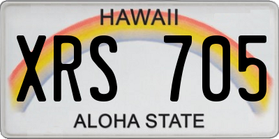 HI license plate XRS705