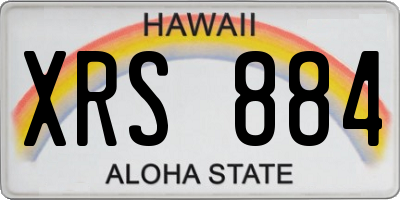 HI license plate XRS884