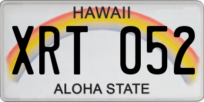 HI license plate XRT052