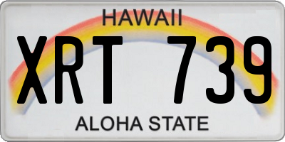 HI license plate XRT739