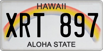 HI license plate XRT897