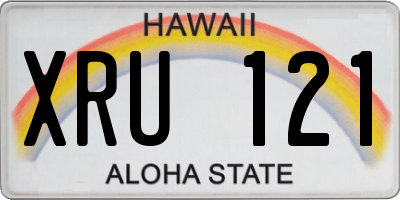 HI license plate XRU121
