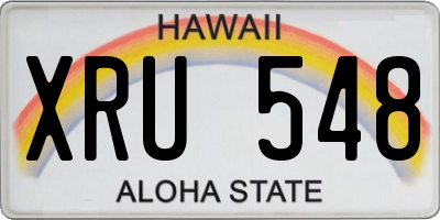 HI license plate XRU548
