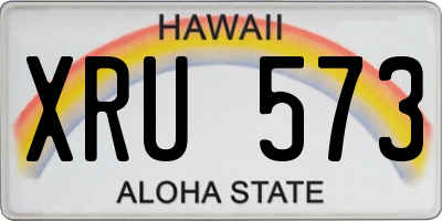HI license plate XRU573