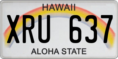 HI license plate XRU637