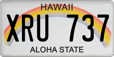 HI license plate XRU737
