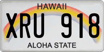 HI license plate XRU918