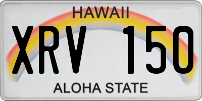 HI license plate XRV150
