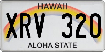 HI license plate XRV320