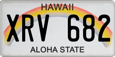 HI license plate XRV682