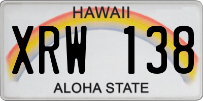 HI license plate XRW138