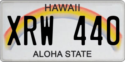 HI license plate XRW440